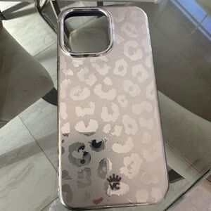 Velvet Caviar Silver Leopard IPhone 15 pro max Case
